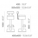 Табурет Pedrali HX 4448