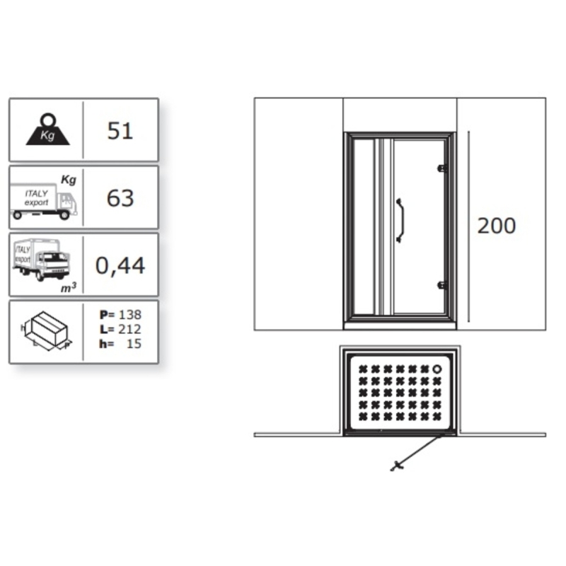Душова кабіна LINEATRE PM1200