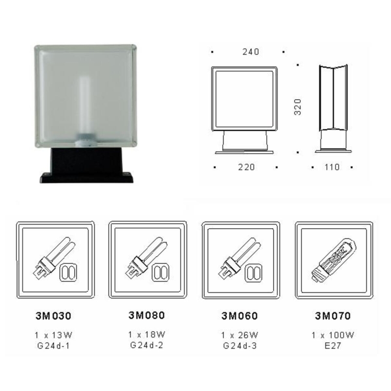 Уличный фонарь Surya 3M030