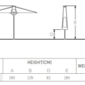 Садовый зонт Gaggio PYRAMID