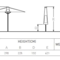 Садова парасолька Gaggio PYRAMID