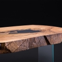 Кофейный, журнальный столик Bruno Spreafico Walnut and resin side-table