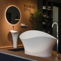 Прямокутна ванна Glass Design FLOWER STYLE WHITE