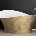 Прямоугольная ванна Glass Design FLOWER STYLE GOLD