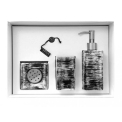 Стакан для зубних щіток Glass Design GRAFFITI SET BLACK/SILVER/IVORY