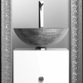 Комплект в ванную комнату Glass Design MONNALISA FLORENCE MOSAIC SILVER