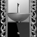 Комплект в ванную комнату Glass Design MONNALISA PRESTIGE VENICE BLACK/SILVER