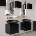 Комплект в ванную комнату Glass Design LEONARDO CUBUS BLACK KOOL MAX BLACK