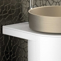 Комплект в ванну кімнату Glass Design LEONARDO KOIN MEDIO WHITE RHO PLATINUM