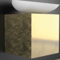 Комплект в ванную комнату Glass Design LEONARDO CUBUS GOLD LEAF KOOL MAX WHITE