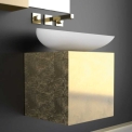 Комплект в ванну кімнату Glass Design LEONARDO CUBUS GOLD LEAF KOOL MAX WHITE