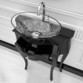 Комплект в ванную комнату Glass Design LEONARDO CANTO BLACK ICE OVAL SMALL