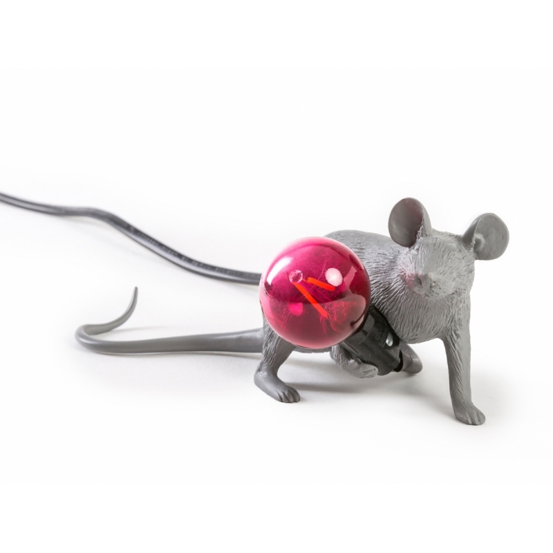 Настольная лампа Seletti GREY MOUSE LAMP LIE DOWN