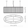 Світильник підвісний VeniceM CROWN ELLIPTICAL