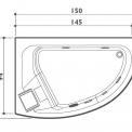 Ванна з гідромасажем Jacuzzi® AQUASOUL OFFSET