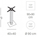 Стол обеденный SCAB DESIGN TIFFANY Column 80×80 mm