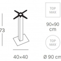Стіл обідній SCAB DESIGN TIFFANY Column 80×80 mm