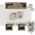 Садовий диван TRIBÙ NATAL ALU SOFA