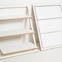 Книжкова шафа AMBIVALENZ FLÄPPS LEANINGSHELF - WHITE