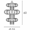 Светильник подвесной Bellart 1618-L3L55